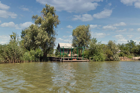 多瑙河生物圈保护区Ankudinovo河在乌克兰Vilkove附近图片