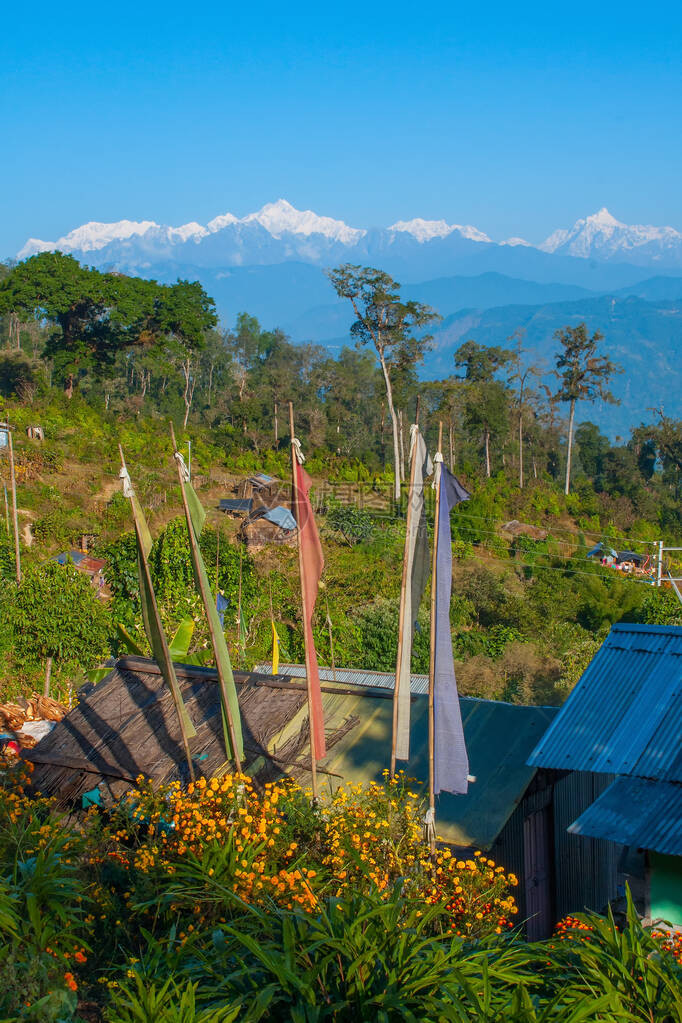 印度锡金西里加翁村的美丽景象图片
