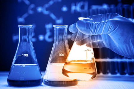 化学实验室背景科学实验室研发理念中带实验室玻璃器皿的图片