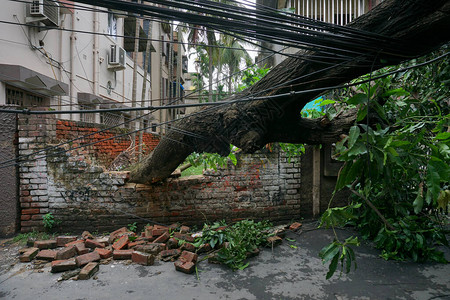 超级气旋安芬印度西孟加拉州的Howrah背景