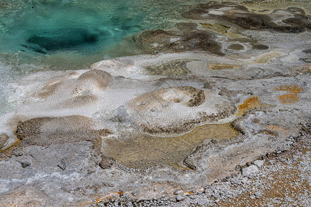 黄石公园Geyser流域上游地区Spasmodic图片