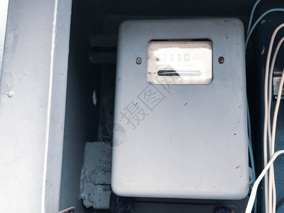 自制电气面板带能耗指示器的灰色仪表合理利用能源资生态环境图片