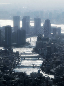 东京滨水边的摩天大楼图片