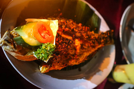 海食晚宴在巴厘岛Jimbar高清图片