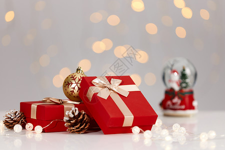 小礼物盒圣诞装饰礼物盒背景