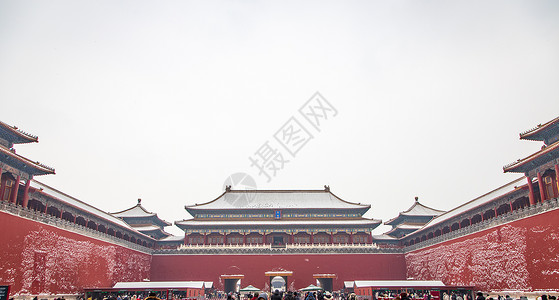 大雪后浪漫唯美的紫禁城故宫图片
