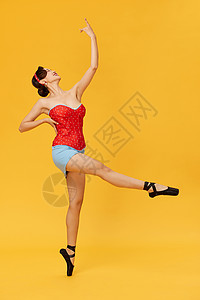摩登复古女性舞者背景图片