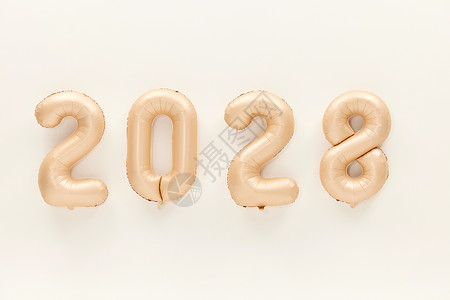 2028数字气球新年概念背景图片