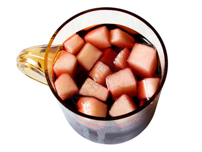 红酒和水果饮料西班牙冰冷的红图片