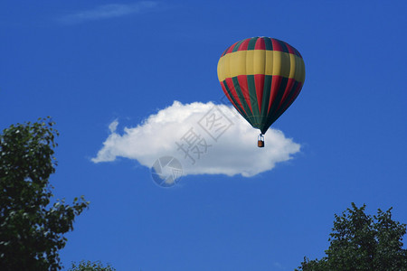 热气球和蓝天图片