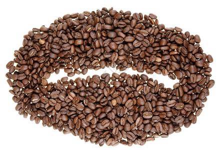 咖啡豆碎裂如大豆孤立图片
