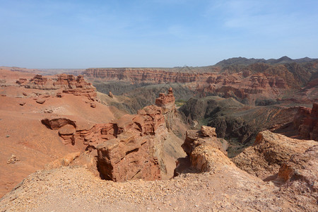 与红色峡谷的风景图片