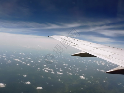 从天上和地下的飞机上看背景图片