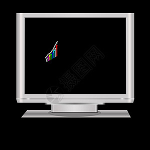 一个孤立的lcd电视插图数字高分图片