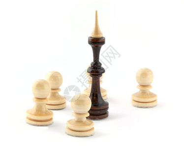 国际象棋游戏人物被白色隔离图片