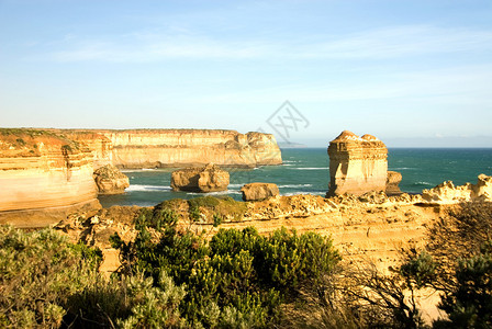 澳大利亚维多利亚州南部十二使徒岩附背景图片