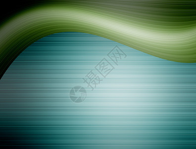 蓝色光照背景的绿色波背景图片