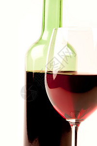 白色背景上的纯红酒背景图片