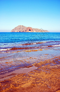 从希腊的克里特岛可以看出小岛西高清图片
