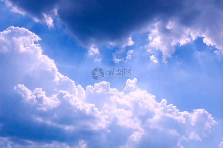 蓝色干净的天空夏天的空图片