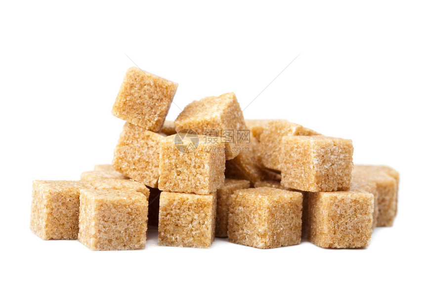 孤立的甘蔗糖块图片