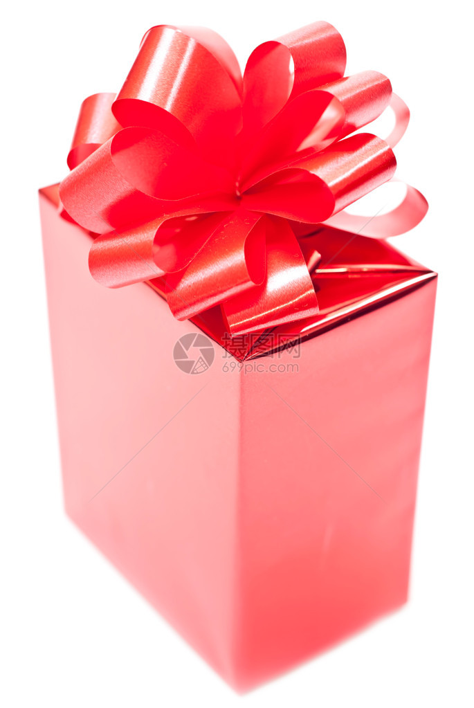 一件带蝴蝶结的红色礼物图片