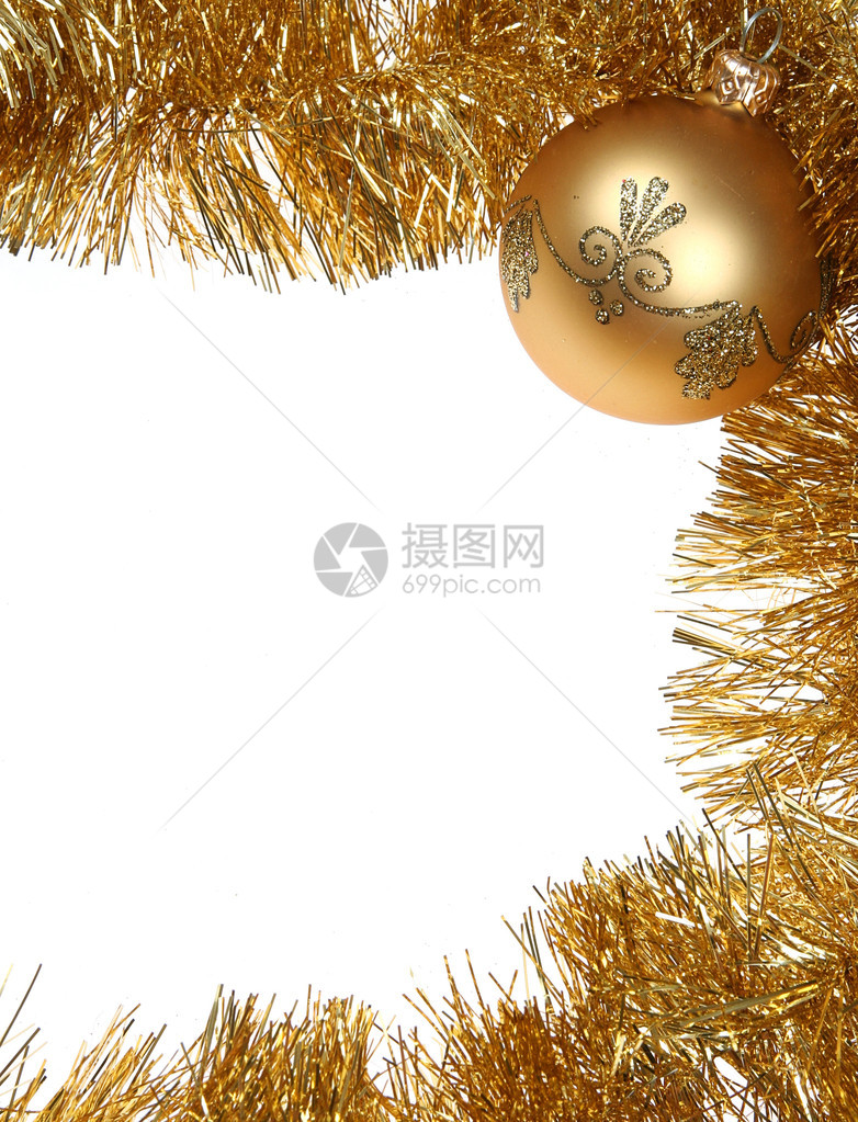 金色的圣诞金框图片