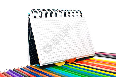 笔记本和铅笔nobelom背景图片