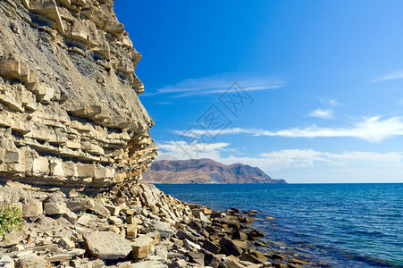 海岸在美好的夏日图片