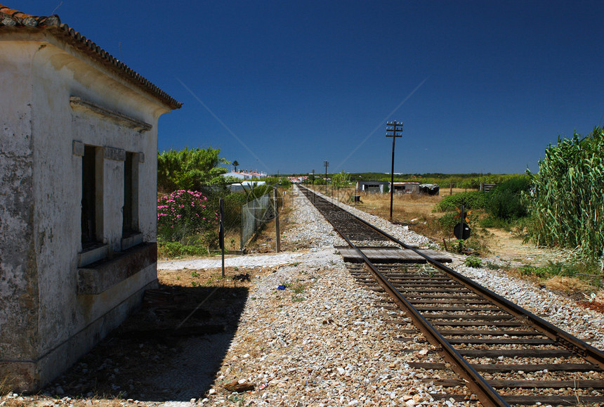 葡萄牙火车站空荡的轨道图片