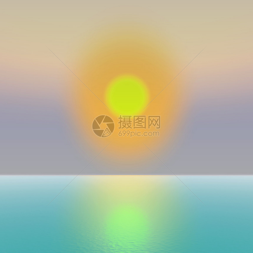 太阳升起海景图片