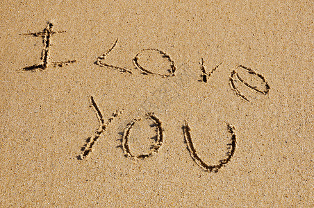 我爱你写在沙滩上的句子图片