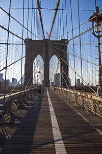 纽约著名的布鲁克林大桥图片