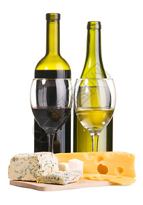 奶酪白酒和红酒白图片