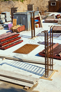 新房地基建筑工地的材料图片