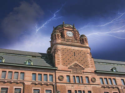 风暴冲向瑞典斯德哥尔摩邮局大楼瑞典图片