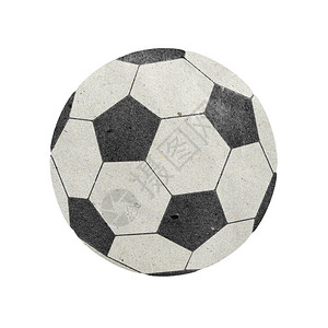 白色背景上的足球再生纸工艺棒图片