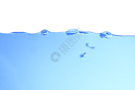 运动模糊的透明水中的气泡背景图片