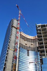 现代摩天大楼建筑工地米兰图片