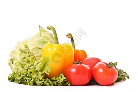 蔬菜上白色孤立图片