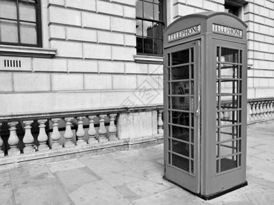 英国伦敦传统红色电话盒传统图片