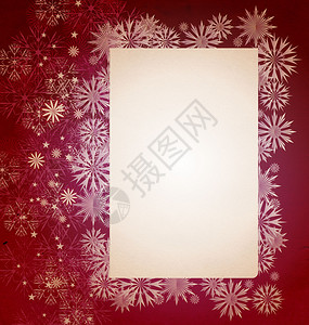圣诞复古雪花卡片插图图片