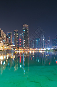 迪拜夜景背景图片