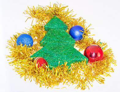 小树圣诞装饰背景图片