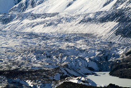 雪冰岩石山和塔斯曼冰图片