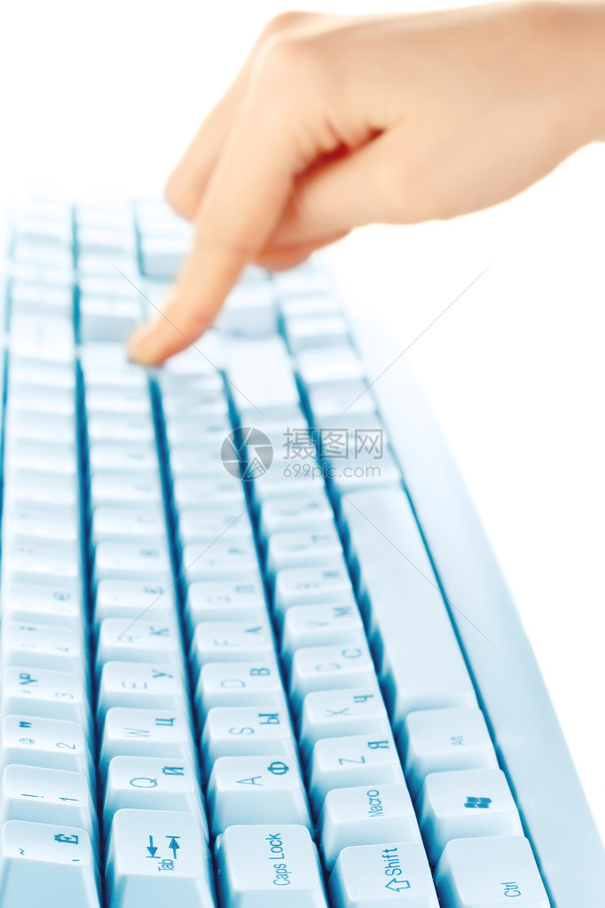 键盘上的手指按键钮聚图片