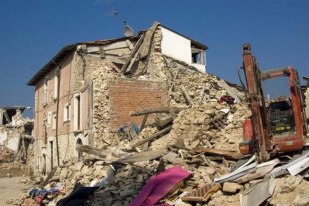 地震的破坏不适合居住高清图片