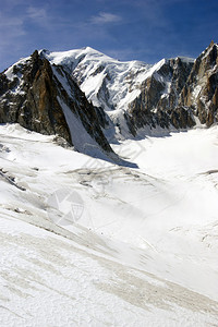 意大利阿尔卑斯山勃朗峰背景图片
