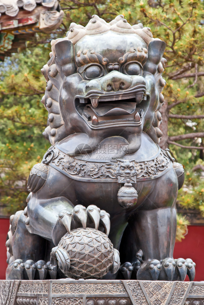 的守护狮子叫做石shi或皇图片