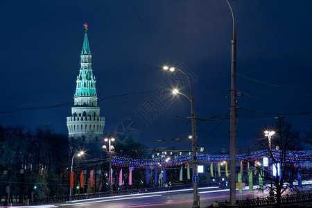 莫斯科的Vodovzvovodnaya塔在俄罗斯克图片